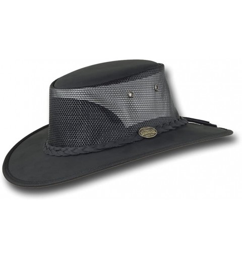 Sun Hats Foldaway Bronco Cooler Leather Hat - Item 1062 - Black - CL17YCUIM0K $48.56