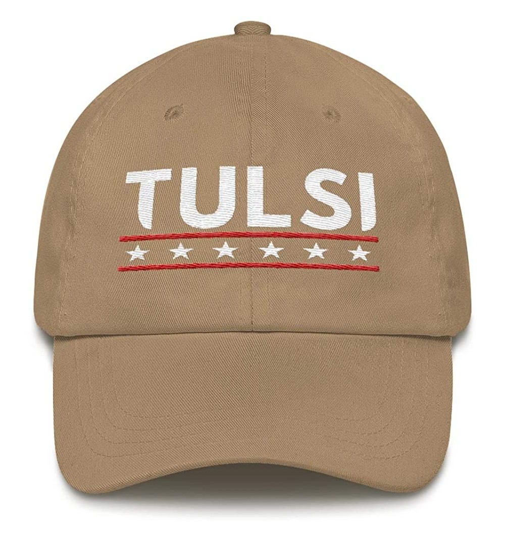 Baseball Caps Tulsi Gabbard Baseball Cap - 2020 Presidential Election Dad Hat - Political Gift for Democrats - Khaki - CM18SA...