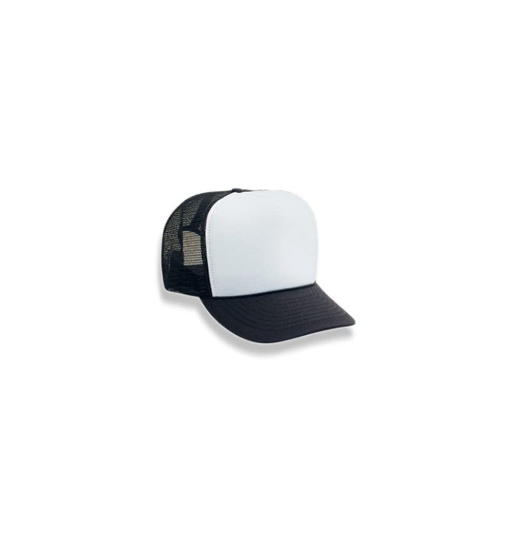 Baseball Caps Blank Mesh Trucker Hat Cap Snapback - Royal & White - CL113C07Q9P $12.93
